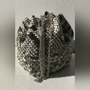 Whiting and Davis Small Python Print Mesh Purse [Coin Purse]- Rare 1970's